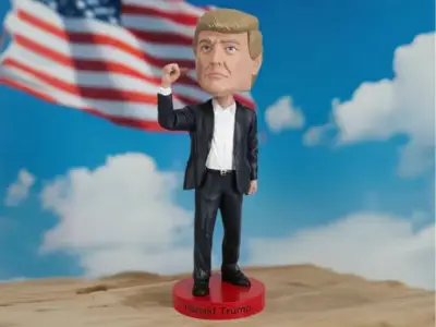 Figurine donald trump fight! bobblehead